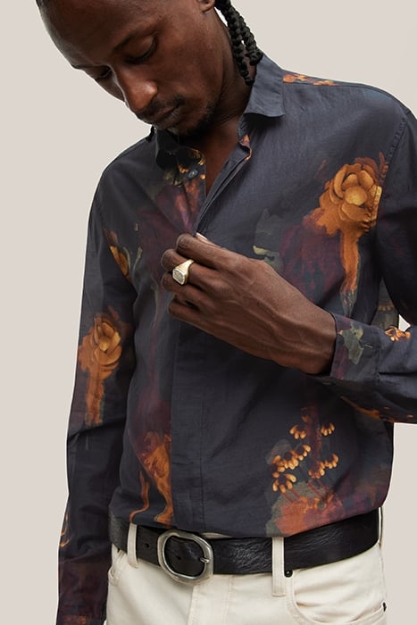 RODNEY LS SPORT SHIRT CONCEALED PLACKET BLACK 2