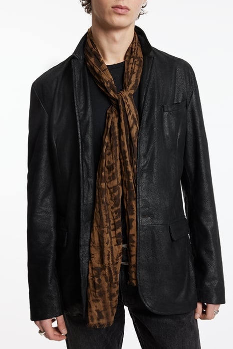 BLURRED ABSTRACT ART PRINTED SCARF COPPER 2