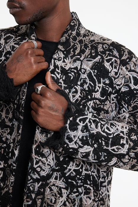 MACAIBA SWEATER COAT WITH SPLATTER STITC ELEPHANT 3