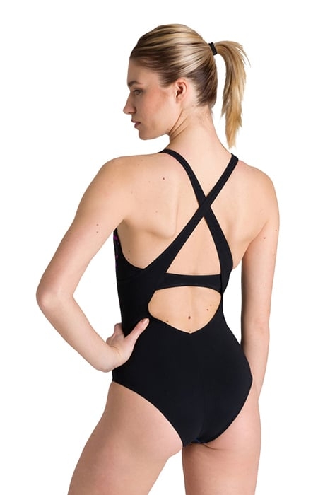 W ANITA CRADLE BACK ONE PIECE BLACK MULTI-BLACK 2