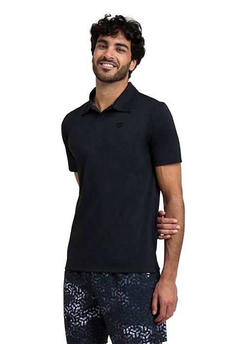 MEN'S POLOSHIRT SOLID BLACK-ASPHALT 1