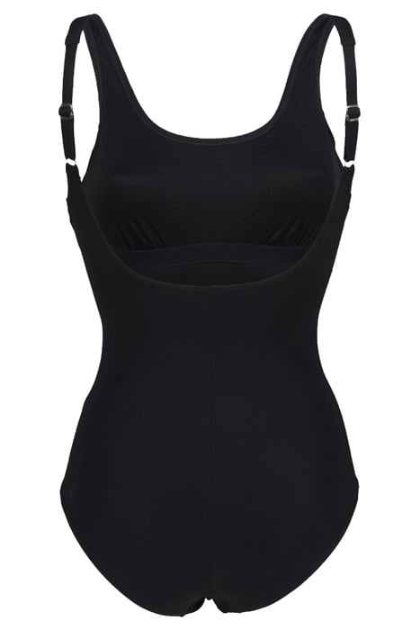 W ALISSA U BACK ONE PIECE LOW CUT C-CUP BLACK-ROSE VIOLET-WH 2