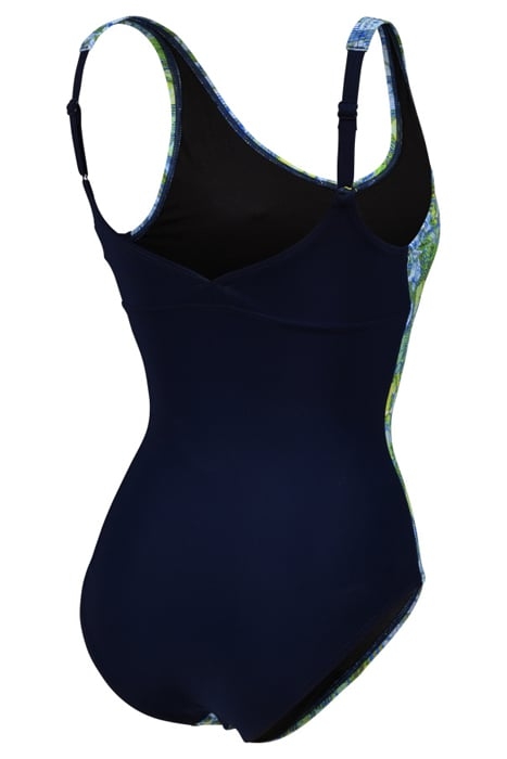 WOMEN'S BODYLIFT CHIARA SWIMSUIT WING B NAVY-SOFT GREEN MULT 7