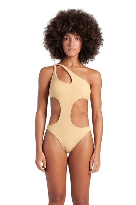 WOMEN'S ARENA TECH WOOL CUT OUT SWIMSUIT SAND 1