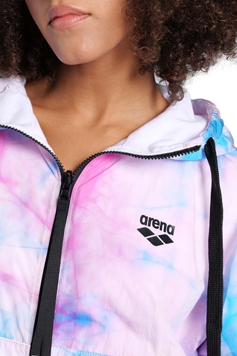 WOMEN'S HOODED JACKET MPH CYAN MULTI TIE&DYE 6