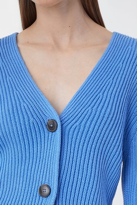 V CARDIGAN LONG SLEEVE CHAMBRAY BLUE 4