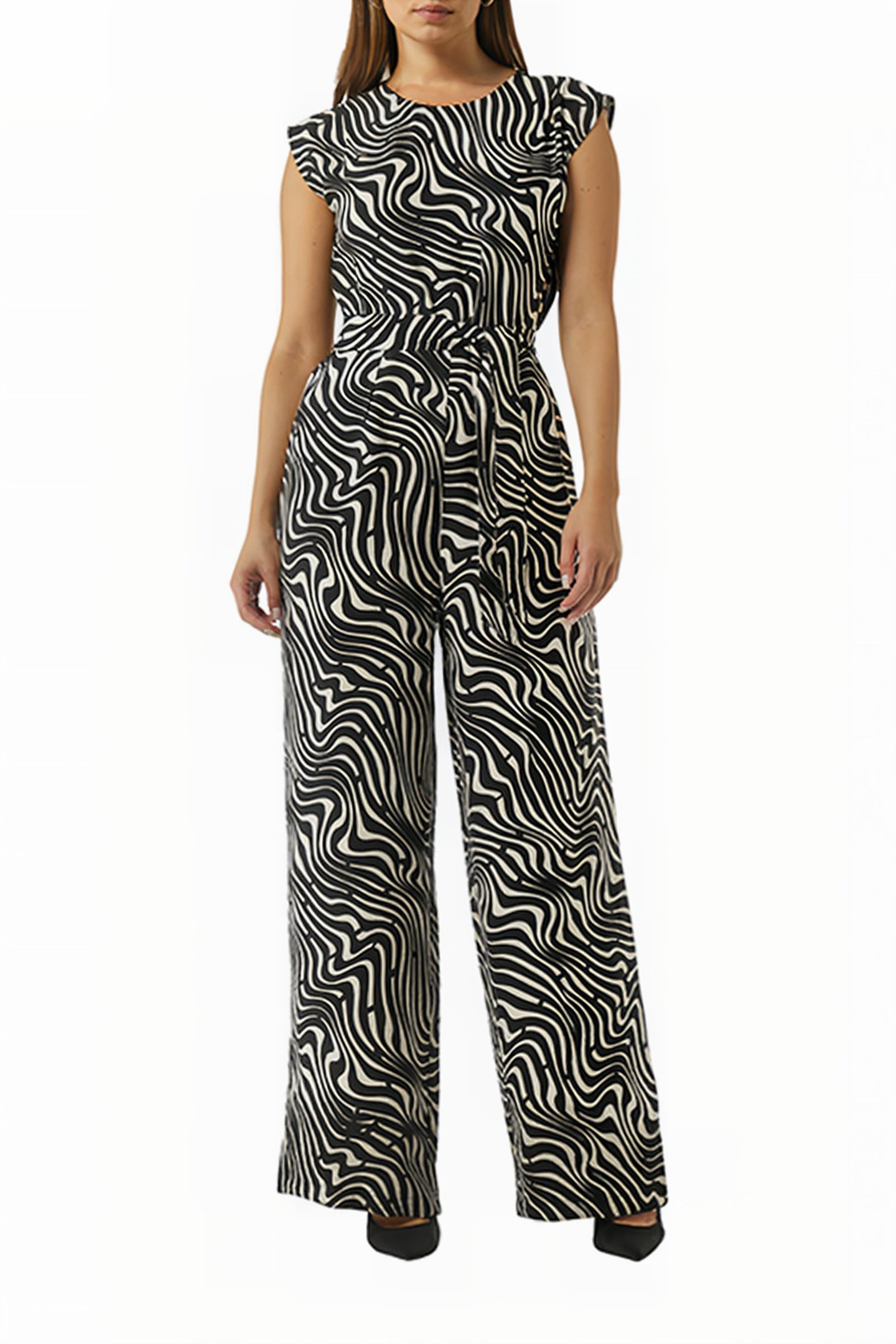 COMMA JUMPSUITE GREY/BLACK 1