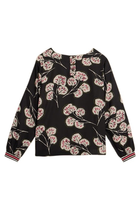 IRIS ECO VERO TOP BLACK PRINTED 3