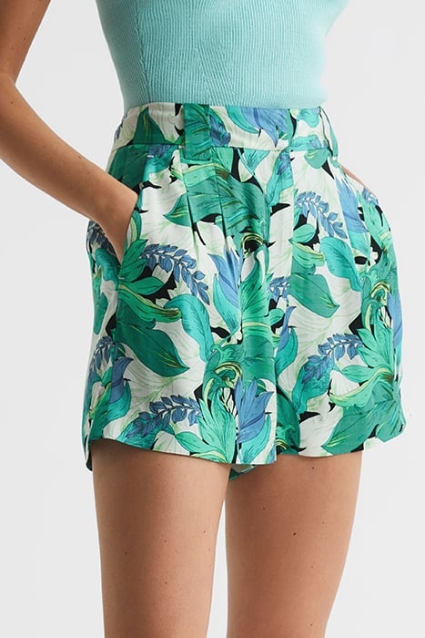 DANA-VISCOSE SHORTS AQUAMARINE 1