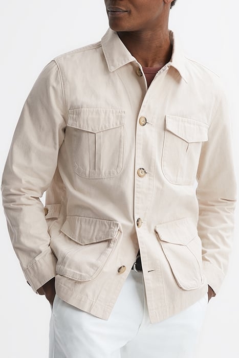 NORMANBY-LS BUTTON THROUG ECRU 1