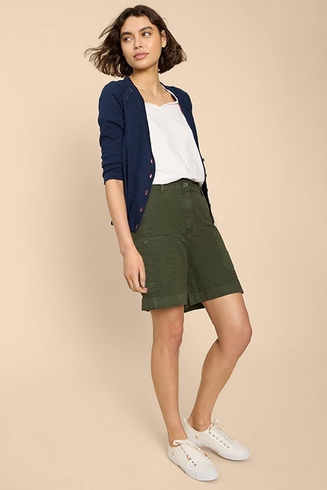 CARLIE CARGO SHORTS KHAKI GREEN 3