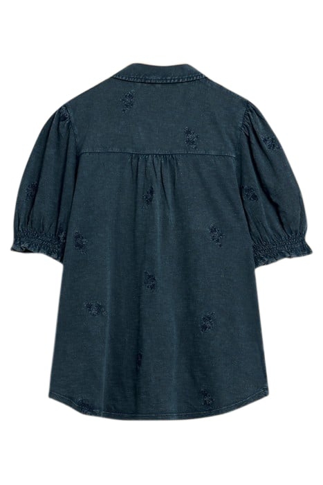 PENELOPE EMBROIDERED SHIRT INDIGO BLUE 2