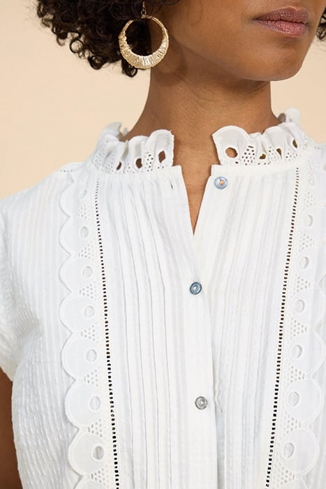 DAISY BRODERIE SHIRT DRE BRILLIANT WHITE 3