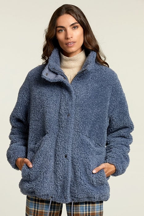 DENIM MOCK NECK COAT 1