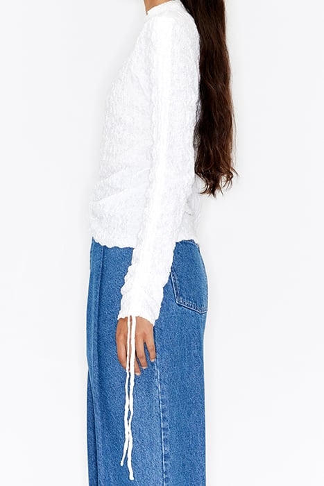 WHITE RUCHED T-SHIRT 4