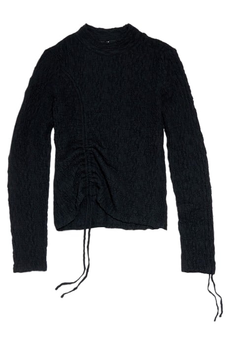 BLACK RUCHED T-SHIRT 3