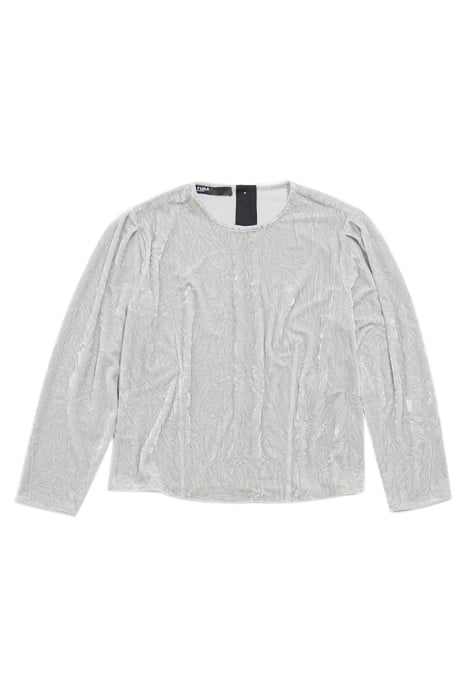 LIGHT GRAY VELVET BLOUSE 3