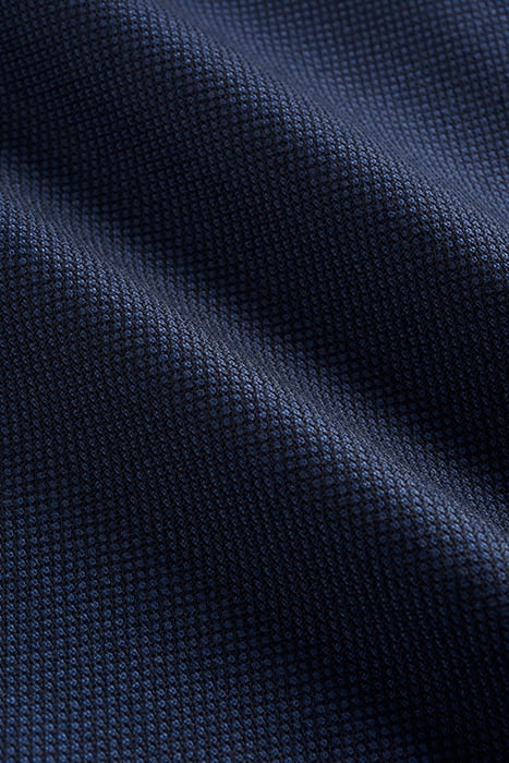 BLUE BIRD'S EYE SLIM LEG STRAIGHT TROUSERS 8