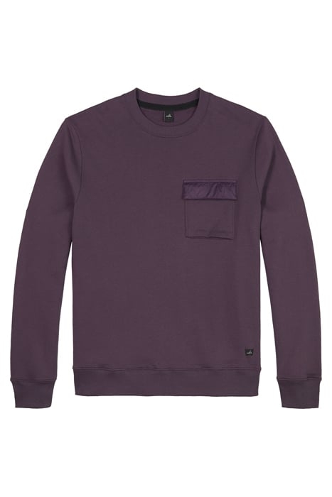 MOORE-POCKET | CHEST POCKET SWEATER ROYAL PURPLE 1