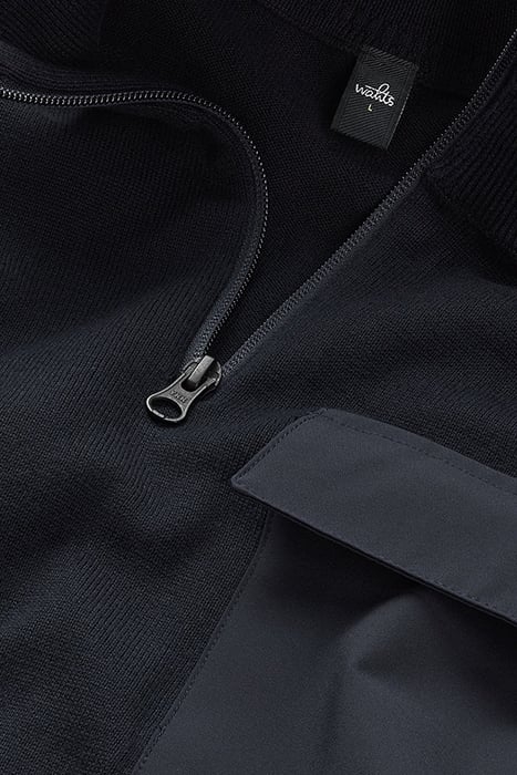 LEWIS | COTTON HALF ZIP PULLOVER NIGHT BLUE 4