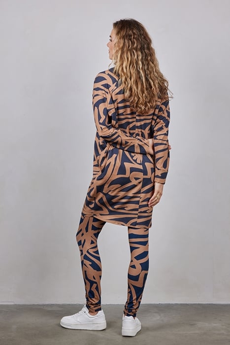 BASIC LEGGINGS PRINT DARKBLUE WITH SCRIBBLE PRINT 4