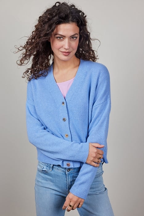 CARDIGAN LUCE CASHMERE IRIS BLUE 1