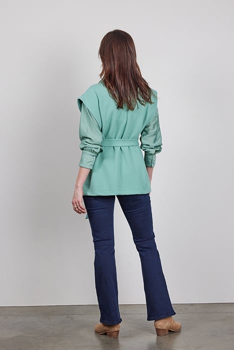 SLEEVELESS VEST DIAM GRANITE GREEN 3