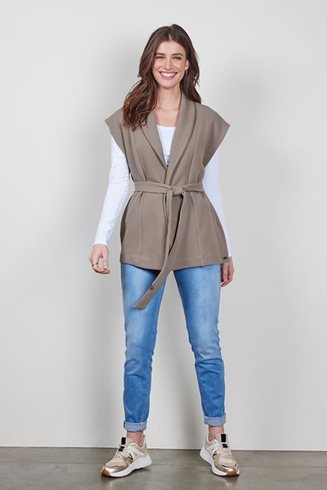 SLEEVELESS VEST DIAM BEIGE / BROWN 2