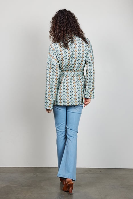 KIMONO VEST LOIS PRINT GRANITE GREEN WITH TROY PRINT 2