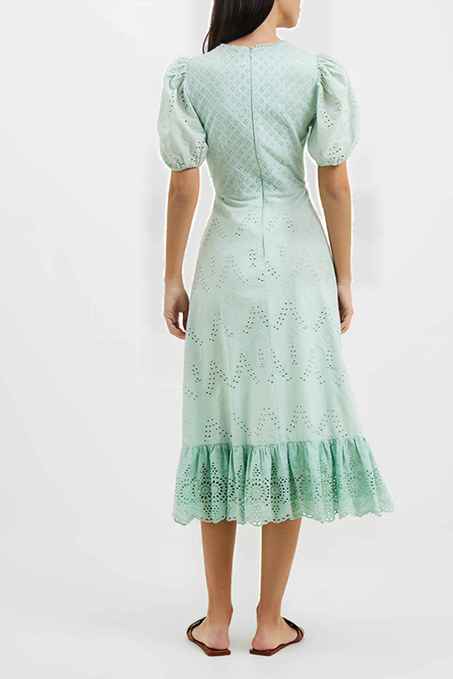 ESSE PUFF SLEEVE DRESS BLUE 2