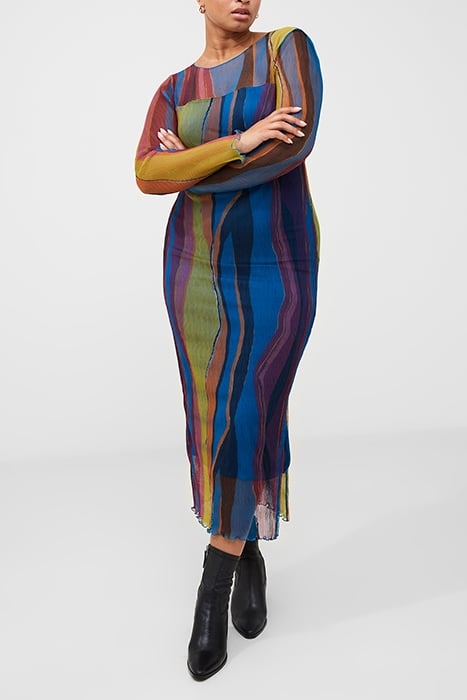 SASKIA EYDIE RUCHED DRESS BLUE 3