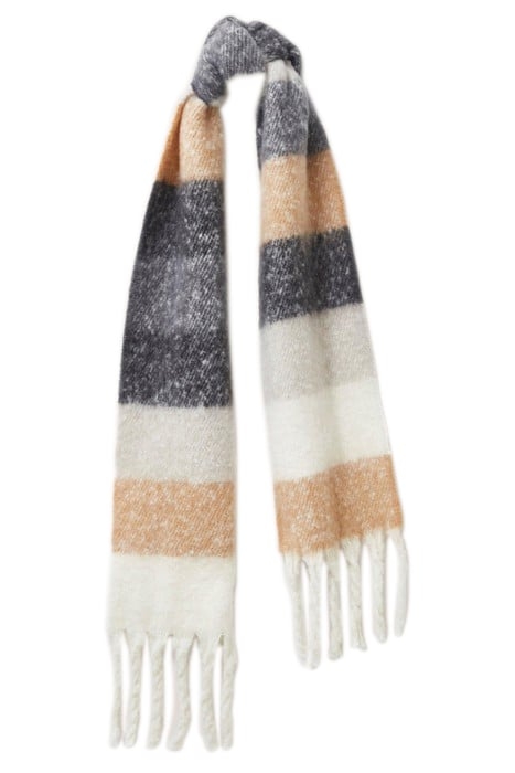 SHELLY SKINNY BRUSHED SCARF GREY 1
