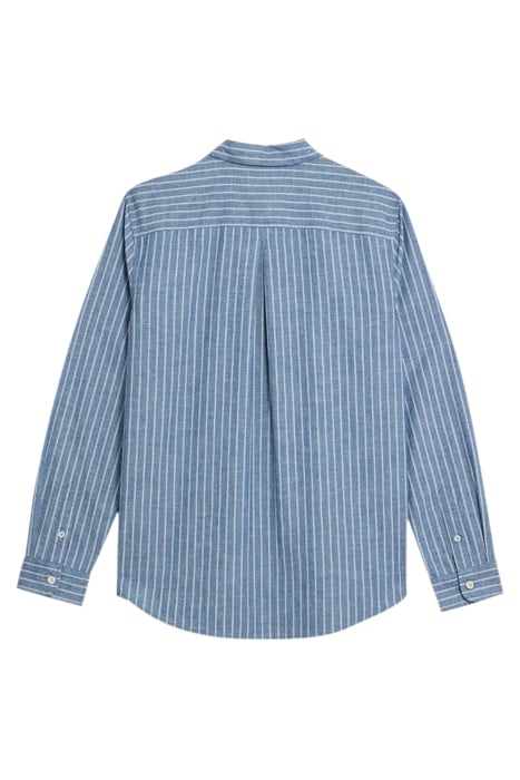 STRIPE  SHIRT CHAMBRAY BLUE 2