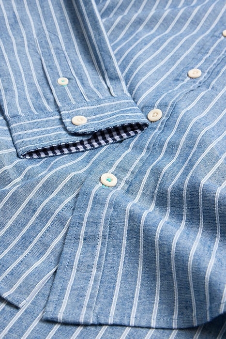 STRIPE  SHIRT CHAMBRAY BLUE 3