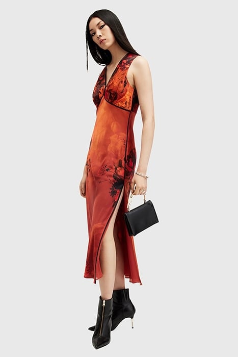 KARLA DRESS ADELA BURNT ORANGE 4