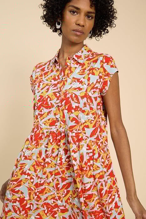 EVERLY JERSEY SHIRT DRE ORANGE PRINTED 3