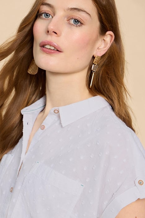 ELLIE COTTON SHIRT PALE IVORY 4
