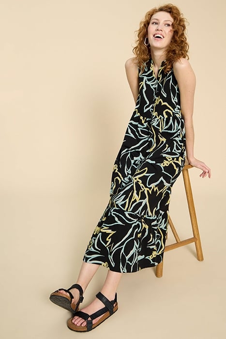 SONIA JERSEY MAXI DRE BLACK PRINTED 1