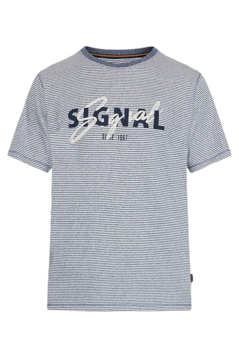 LUKESI PRINT STRIPE TEE BLUE AUTUMN 4