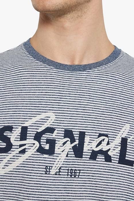 LUKESI PRINT STRIPE TEE BLUE AUTUMN 6