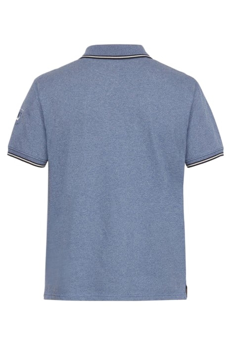 LUCASSI BADGE POLO BLUE AUTUMN MELANGE 5