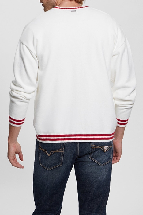 LS LIAM BEAR PATCH CARDIGAN SALT WHITE 2