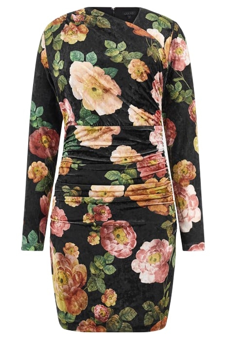 LS TESS VELVET DRESS PEONY CHARM PRINT BL 4