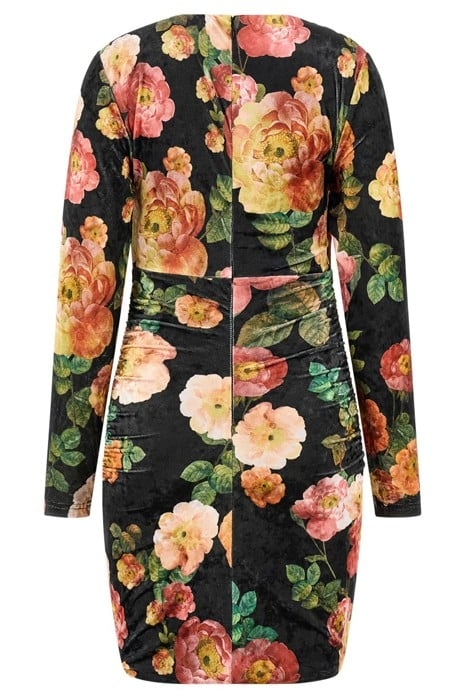 LS TESS VELVET DRESS PEONY CHARM PRINT BL 5