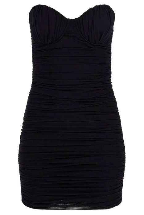 ALANNAH MESH DRESS JET BLACK 5
