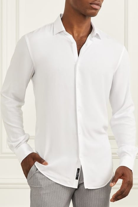 BENNY NEW COLLAR PAU PURE CASUAL SHIRT WHITE 1