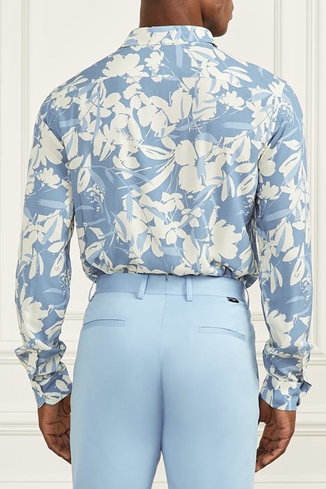 BENNY NEW COLLAR PAU BLUE MACROFLOWER CASUAL SHIRT PRINT 2