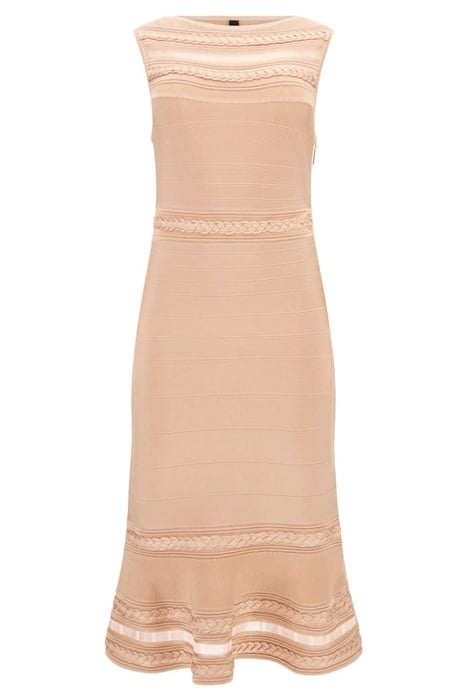 KIARA BRAIDED BAN FOAMY TAUPE MINI DRESS MULTI 4