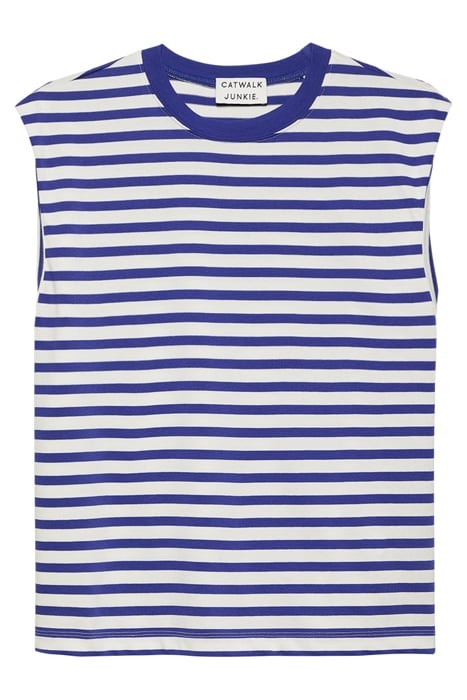 FOLDED SHOULDER SINGLET ULTRA MARINE 4