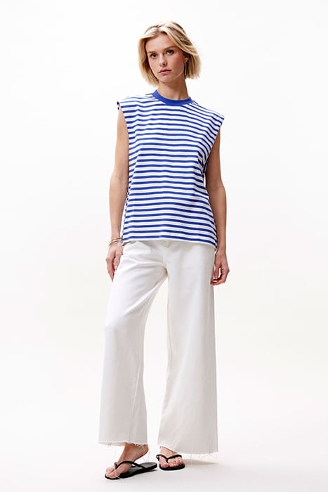 FOLDED SHOULDER SINGLET ULTRA MARINE 2